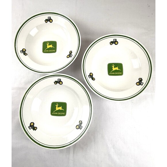 Set of 3 John Deere Tractor Soup Salad Cereal Bowl by Gibson 9” - Picture 10 of 14